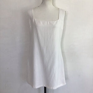 French Connection Women Elegant White Square Neck Mini Dress Size 12